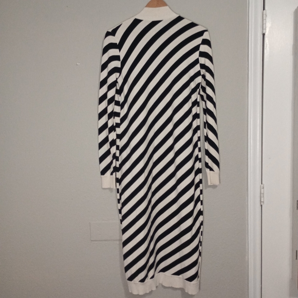 diane von furstenberg carlisle silk blend striped longline cardigan - Picture 4 of 15